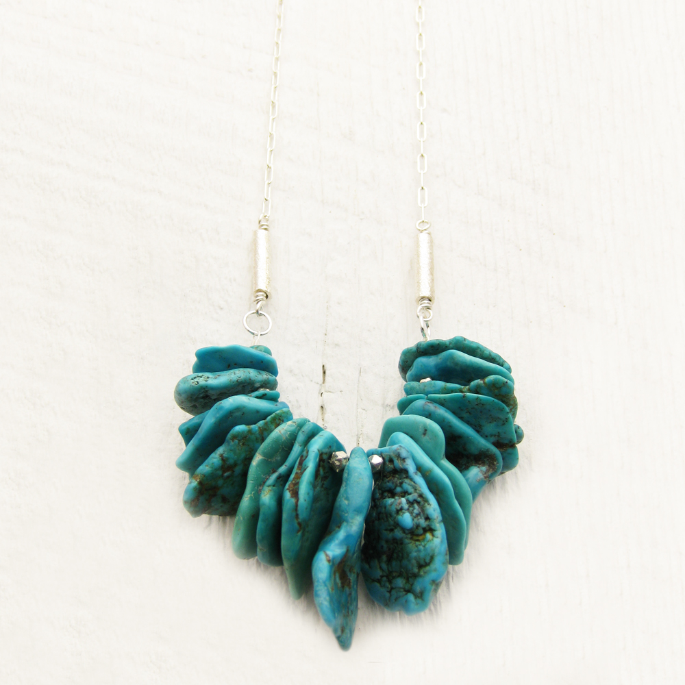 Sonora Nacozari Turquoise Necklace in Sterling Silver