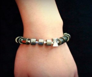 Gold Pyrite Sterling Statement Bracelet Gold Pyrite Sterling Statement Bracelet