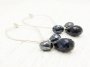 Sapphire and Spinel Petal Earrings with Argentium Silver