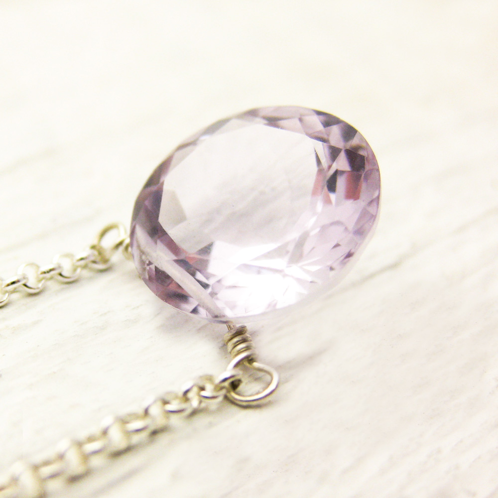 Rose De France Amethyst Necklace ~ as  Seen in LUCKYmag.com