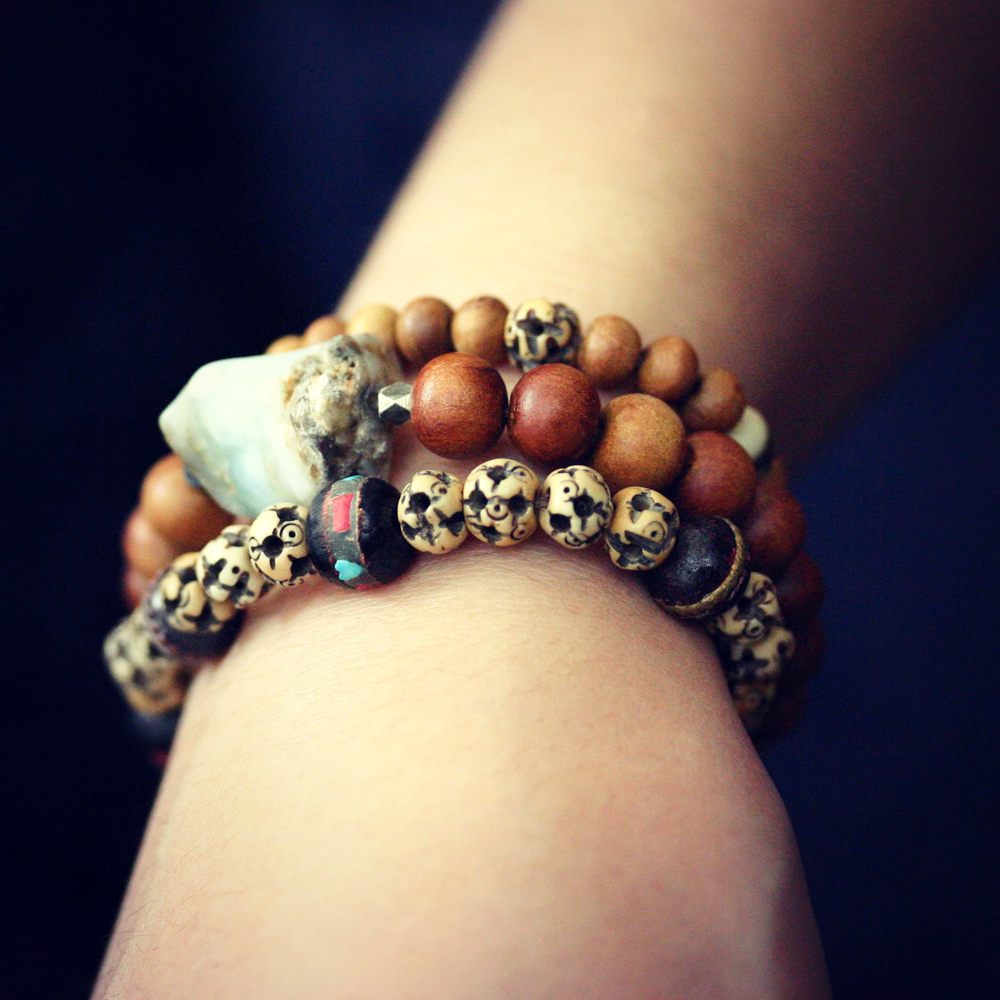 Unisex Boho Tribal Bone Beadwork Bracelet Unisex Boho Tribal Bone Beadwork Bracelet