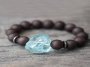 Diamond Blue Quartz Jade Statement Bracelet