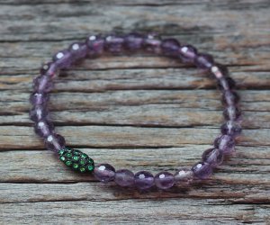 Tsavorite Amethyst Beaded Bracelet Tsavorite Amethyst Beaded Bracelet