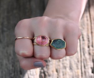 Emerald Slice Ring in 18K Gold Emerald Slice Ring in 18K Gold