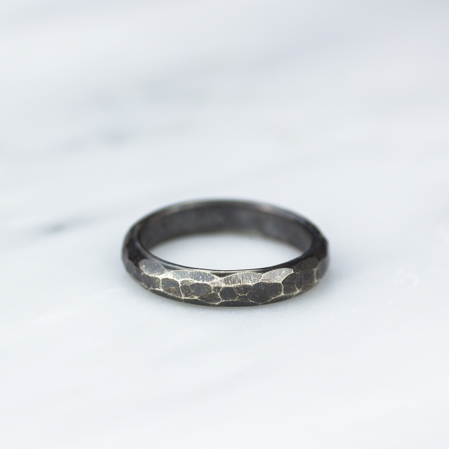 Faceted Silver Ring